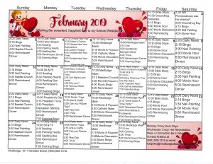 February Calendar of Events 2019